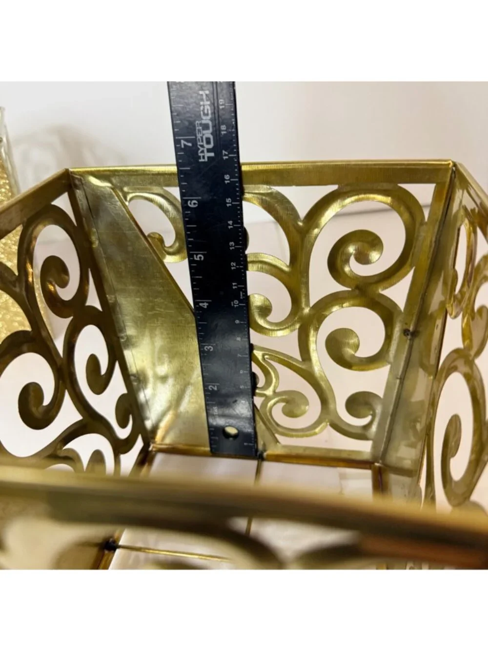 Gold Metal Planter Set Decorative Glam Wedding Centerpiece Hollywood Regency